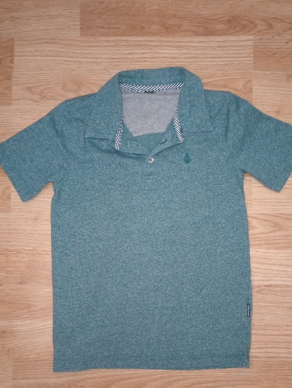 Kids Short Sleeve Polo Shirt in Teal